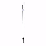 Elegant spike light with decorative top element for sophisticated landscape illumination