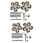 Elegant Vintage Iron Wind Spinner Solar Garden Stake Lights 2Pcs - Lamp Outdoor