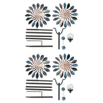 Elegant Vintage Iron Wind Spinner Solar Garden Stake Lights 2Pcs - Lamp Outdoor
