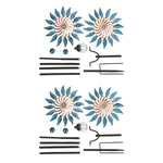 Elegant Vintage Iron Wind Spinner Solar Garden Stake Lights 2Pcs - Lamp Outdoor
