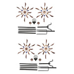 Elegant Vintage Iron Wind Spinner Solar Garden Stake Lights 2Pcs - Lamp Outdoor