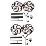 Elegant Vintage Iron Wind Spinner Solar Garden Stake Lights 2Pcs - Lamp Outdoor