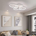 Elegant Semi Flush Mount Ceiling Lights with Unique Overlapping Rings - Lamp Outdoor