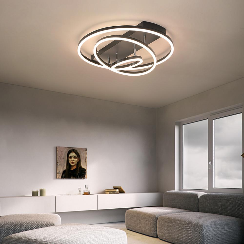 3 Circle Arbitrary Acrylic LED Flush Mount Ceiling Light for Living Room - Lamp Outdoor