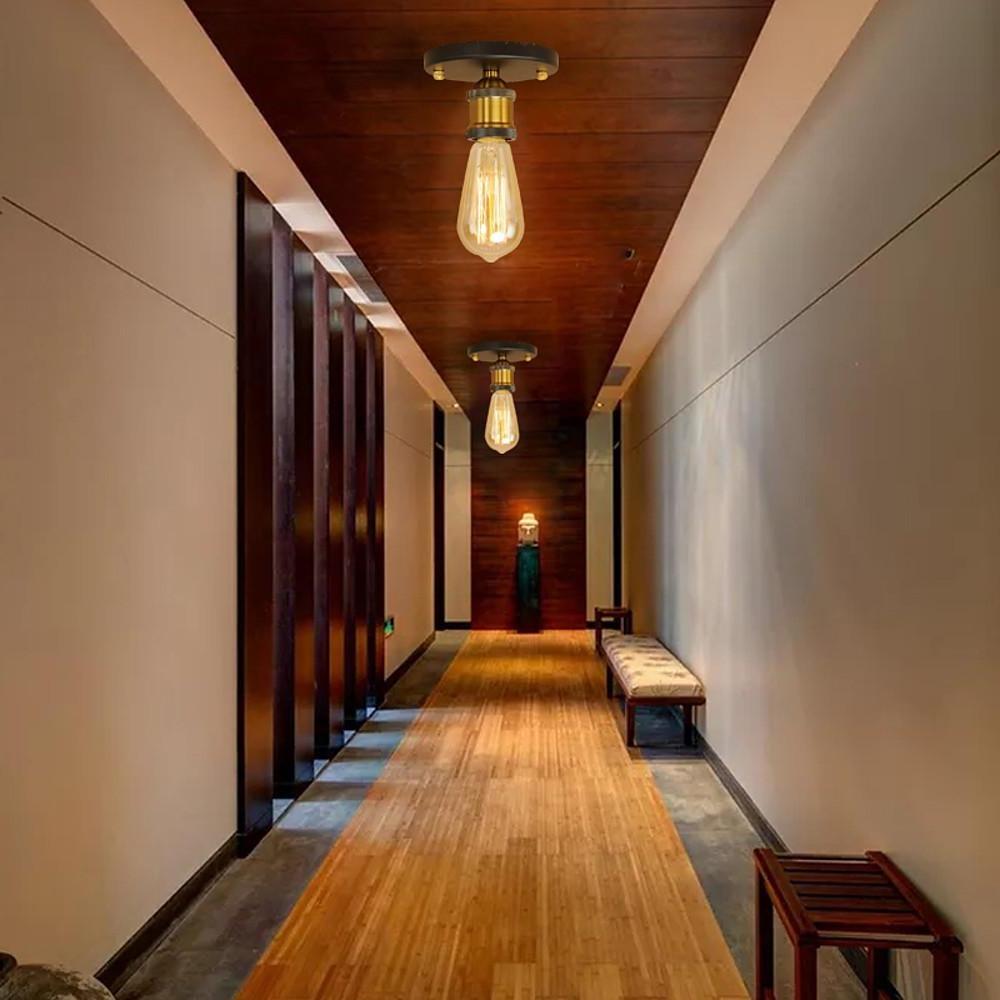 Frances Rustic Retro Metal Flush Mount Ceiling Light - Lamp Outdoor