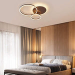 26'' LED Artistic Flush Mount Ceiling Light with Luxury 3 Ring for Bedroom - Lamp Outdoor