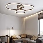 Modern 3 Circle Gold Flush Mount Light Ceiling Light 3 Lights - Lamp Outdoor