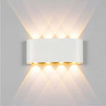 Ray Modern Rectangular Metal Outdoor Wall Lamp Water-Wave - Letslighting
