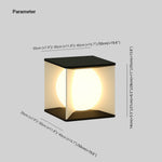 Aria Modern Moon Metal Outdoor Pier-Mount Pillar Light - Letslighting