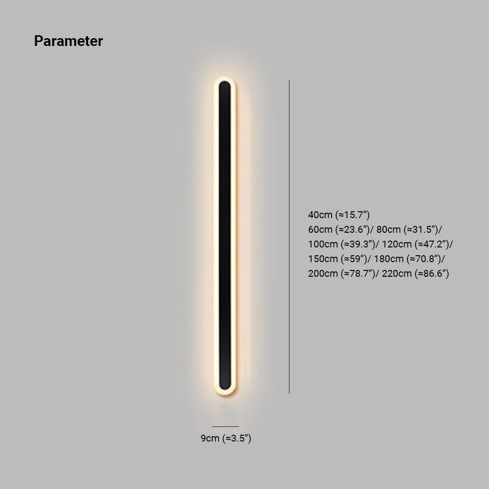 Arisha Minimalist Metal Linear Oval Outdoor Wall Lamp - Letslighting
