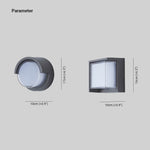 Ray Modern Round Rectangular Metal Acrylic Outdoor Wall Lamp - Lamp Outdoor