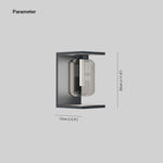 Ray Modern Rectangular Metal Glass Lantern Solar Outdoor Waterproof Wall Lamp - Lamp Outdoor