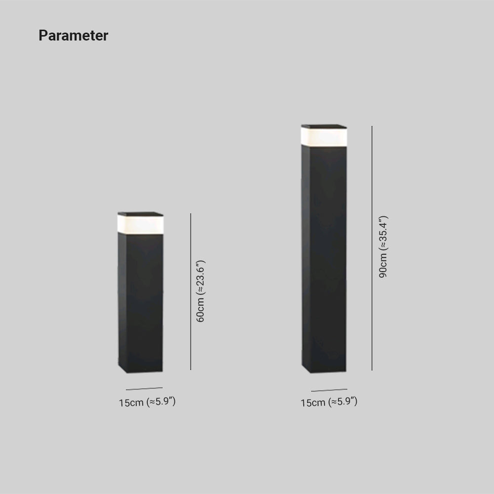 Ray Modern Metal Rectangular Outdoor Path Light - Lamp Outdoor
