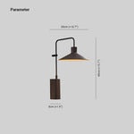 Arisha Modern Minimalist Wide Cone Shape Metal Outdoor Waterproof Wall Lamp - Letslighting