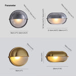 Ray Modern Round/Ellipse Outdoor Waterproof Wall Lamp, 2 Colors - Lamp Outdoor