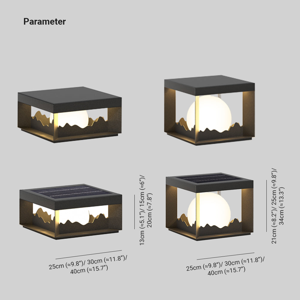 Ray Modern Mountain Metal Outdoor Lamp, Warm Light - Letslighting