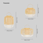 Ritta Lantern Bamboo Acrylic Outdoor Floor Lamp - Lamp Outdoor