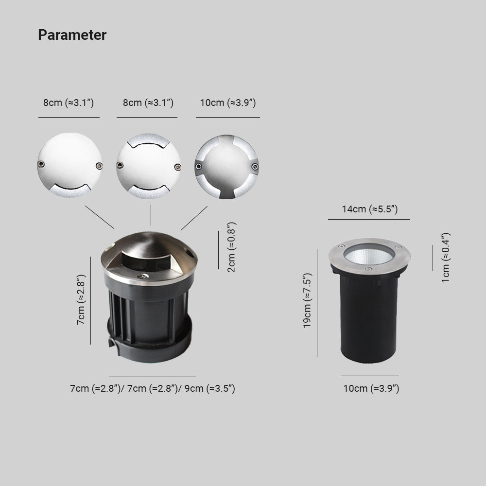 Ray Modern Metal Cylindrical Outdoor Deck Step Light - Lamp Outdoor