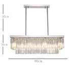 Rectangular Double-layer Crystal LED Industrial Chandeliers Pendant Light - Lamp Outdoor