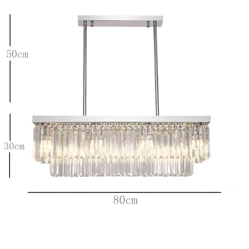 Rectangular Double-layer Crystal LED Industrial Chandeliers Pendant Light - Lamp Outdoor