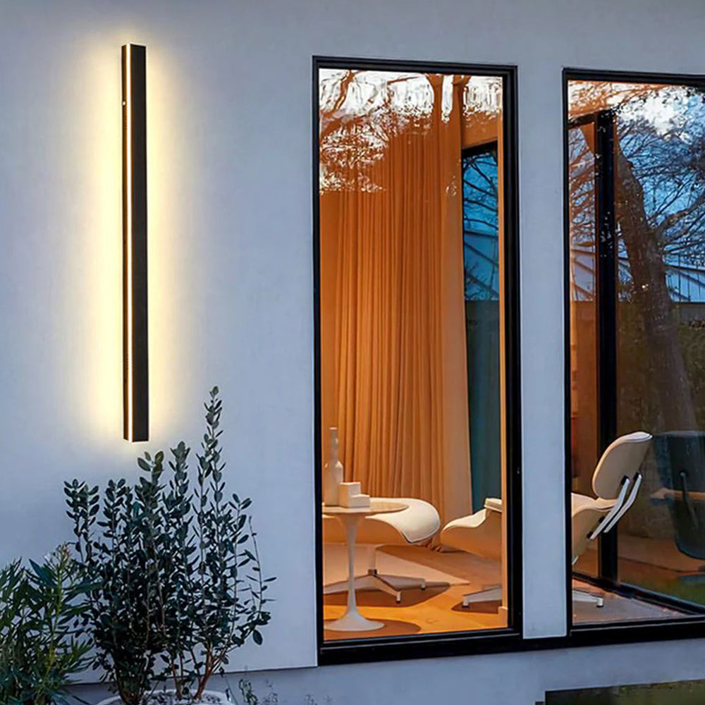 Arisha Ripple Minimalist Linear LED Outdoor Wall Lamp Metal Garden Corridor Balcony - Letslighting