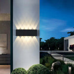 Ray Modern Rectangular Metal Outdoor Wall Lamp Water-Wave - Letslighting