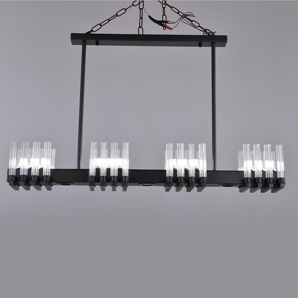 Creative Linear Electroplated Metal Glass LED Modern Chandeliers Pendant Light - Lamp Outdoor
