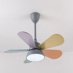 Modern Colorful Kids Pendant Ceiling Fans with Light for Bedroom - Lamp Outdoor