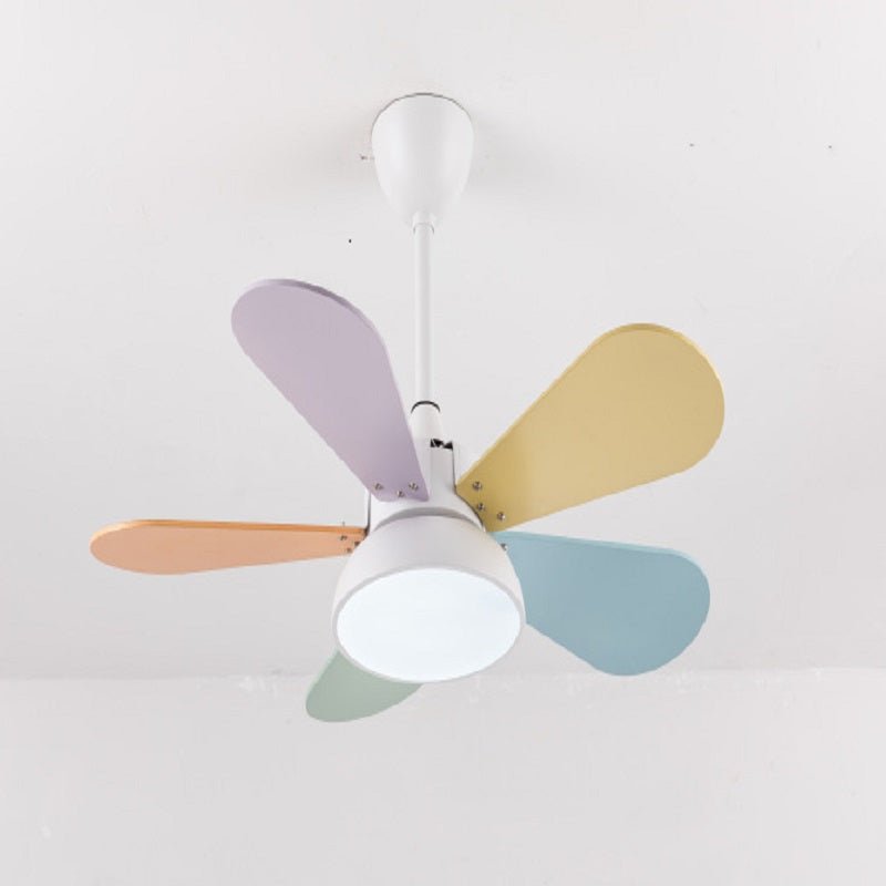 Modern Colorful Kids Pendant Ceiling Fans with Light for Bedroom - Lamp Outdoor