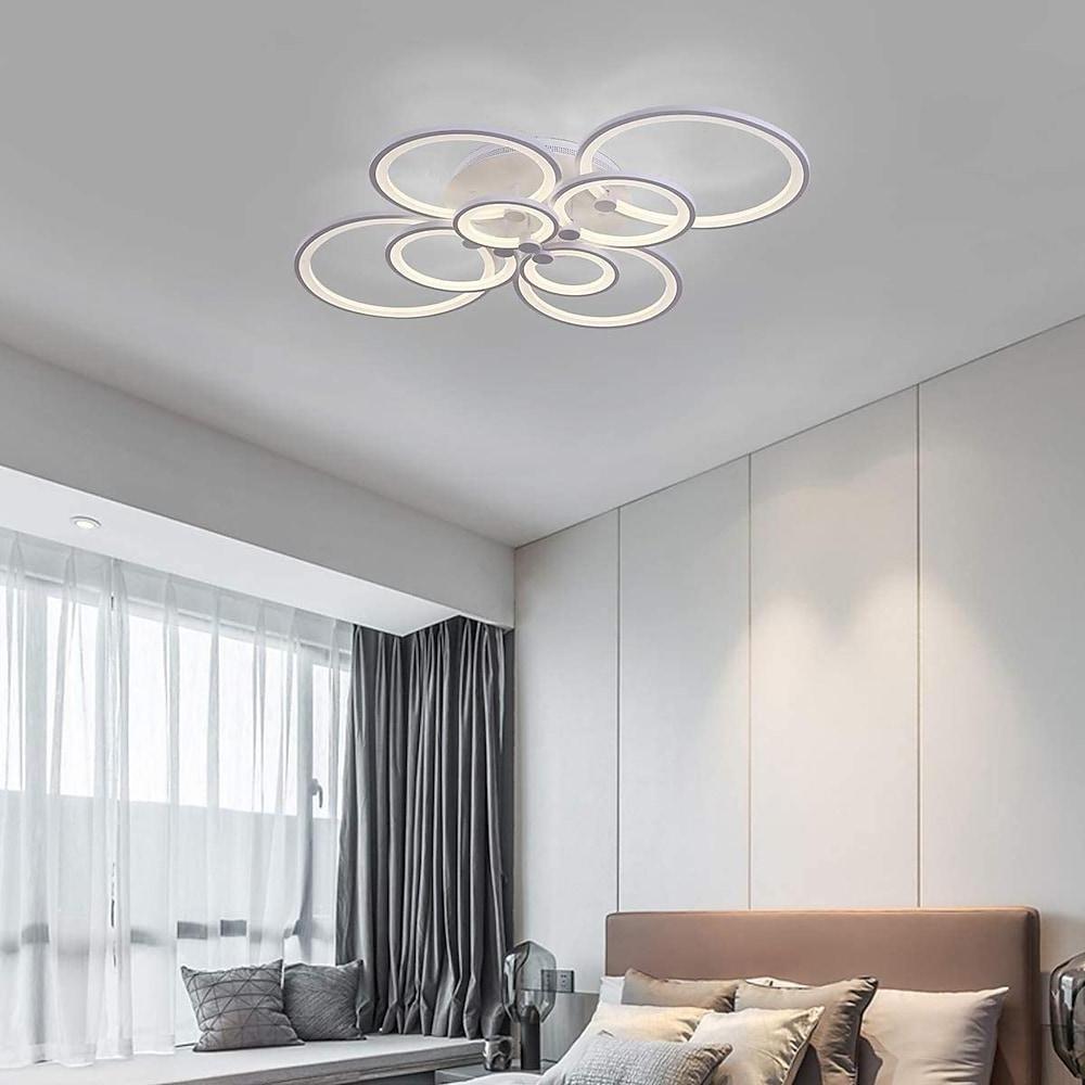 Elegant Semi Flush Mount Ceiling Lights with Unique Overlapping Rings - Lamp Outdoor