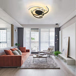 30 Inch Swirls Circle Abstract LED Flush Mount Ceiling Light - Lamp Outdoor