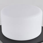 Close-up detail of frosted LED sphere showing smooth translucent surface and soft light diffusion
