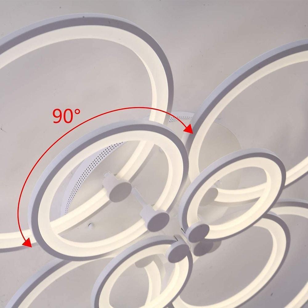 Elegant Semi Flush Mount Ceiling Lights with Unique Overlapping Rings - Lamp Outdoor