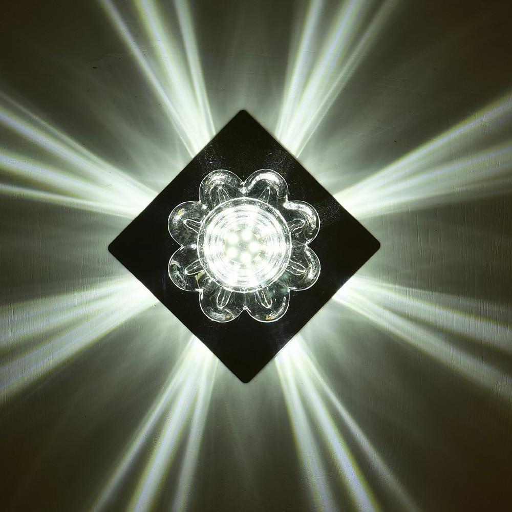 Flower Shaped Electroplated Metal Crystal LED Modern Ceiling Lights - Lamp Outdoor