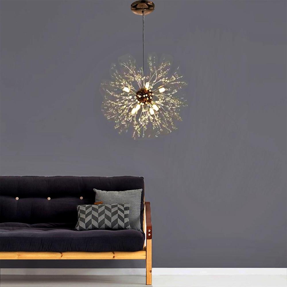 Innovative Modern Globe Design dandelion Chandelier Crystal Metal Ceiling Light - Lamp Outdoor