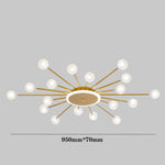 24 Lights LED Glass Metal Nordic Hanging Ceiling Lights Pendant Lights - Lamp Outdoor