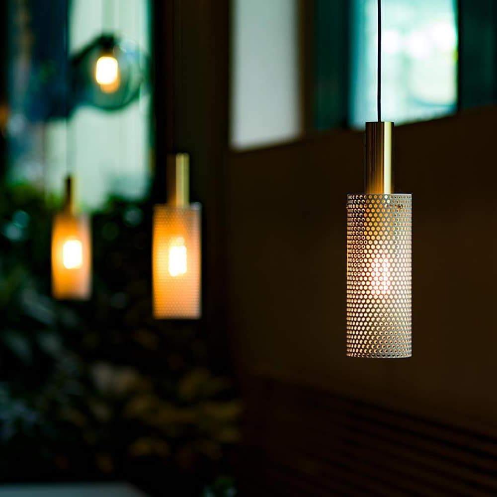 Cylinder Hanging Pendant Lights Metal Modern LED Ceiling Lights - Lamp Outdoor