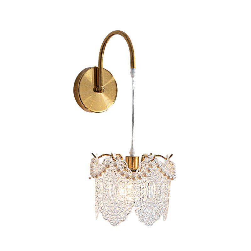 Glass Leaves Feathers Three Step Dimming Nordic Creative Wall Lights Fixture - Lamp Outdoor