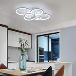 Elegant Semi Flush Mount Ceiling Lights with Unique Overlapping Rings - Lamp Outdoor