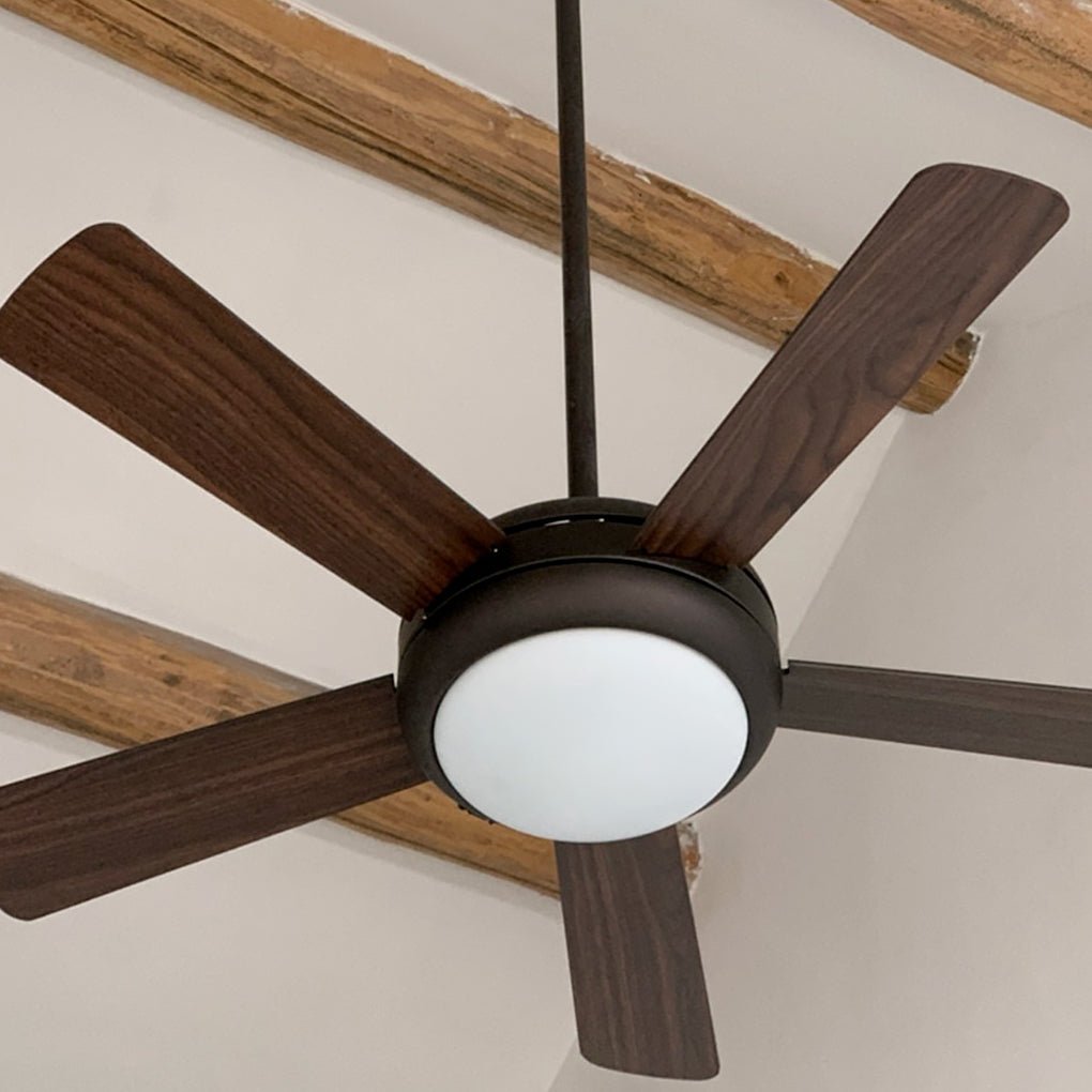 Hanging 3 Gear Wind Speed Retro Wood Fan Blade Mute Energy Saving Ceiling Fans with Lights - Lamp Outdoor
