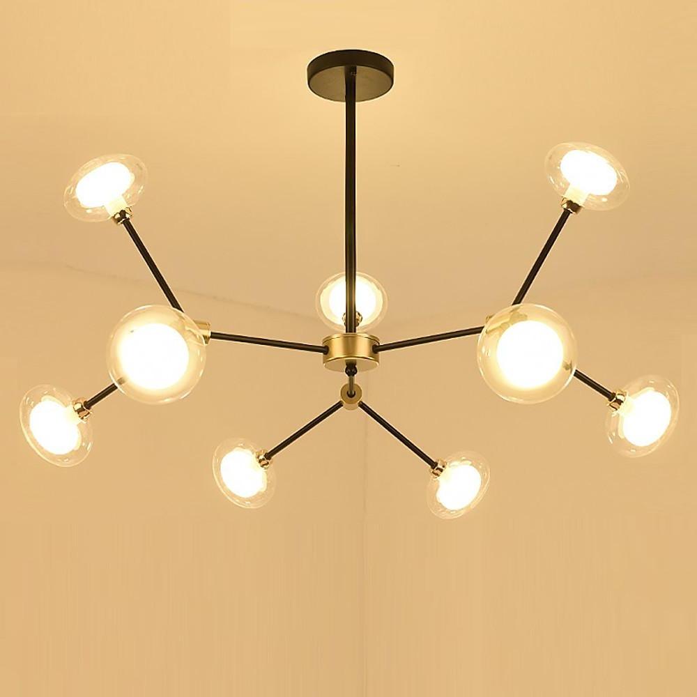 9-light Glass LED Nordic Sputnik Chandeliers Hanging Ceiling Lights - Lamp Outdoor