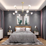 9-light Glass LED Nordic Sputnik Chandeliers Hanging Ceiling Lights - Lamp Outdoor