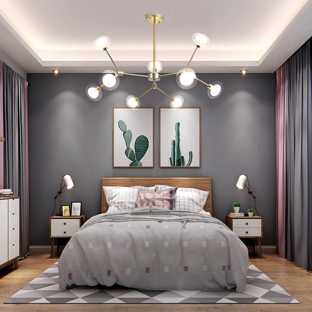 9-light Glass LED Nordic Sputnik Chandeliers Hanging Ceiling Lights - Lamp Outdoor