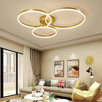 Modern 3 Circle Gold Flush Mount Light Ceiling Light 3 Lights - Lamp Outdoor