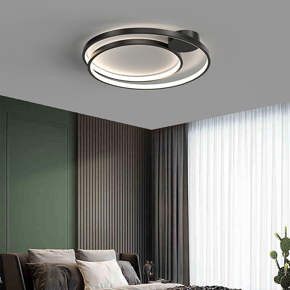 Multiple Circles Black Flush Mount Light LED Ceiling Light - Lamp Outdoor