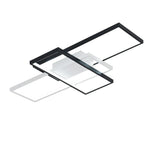 Multi Rectangle Large Flush Mount Ceiling Light with 3 Integrated Tiered Lights - Lamp Outdoor