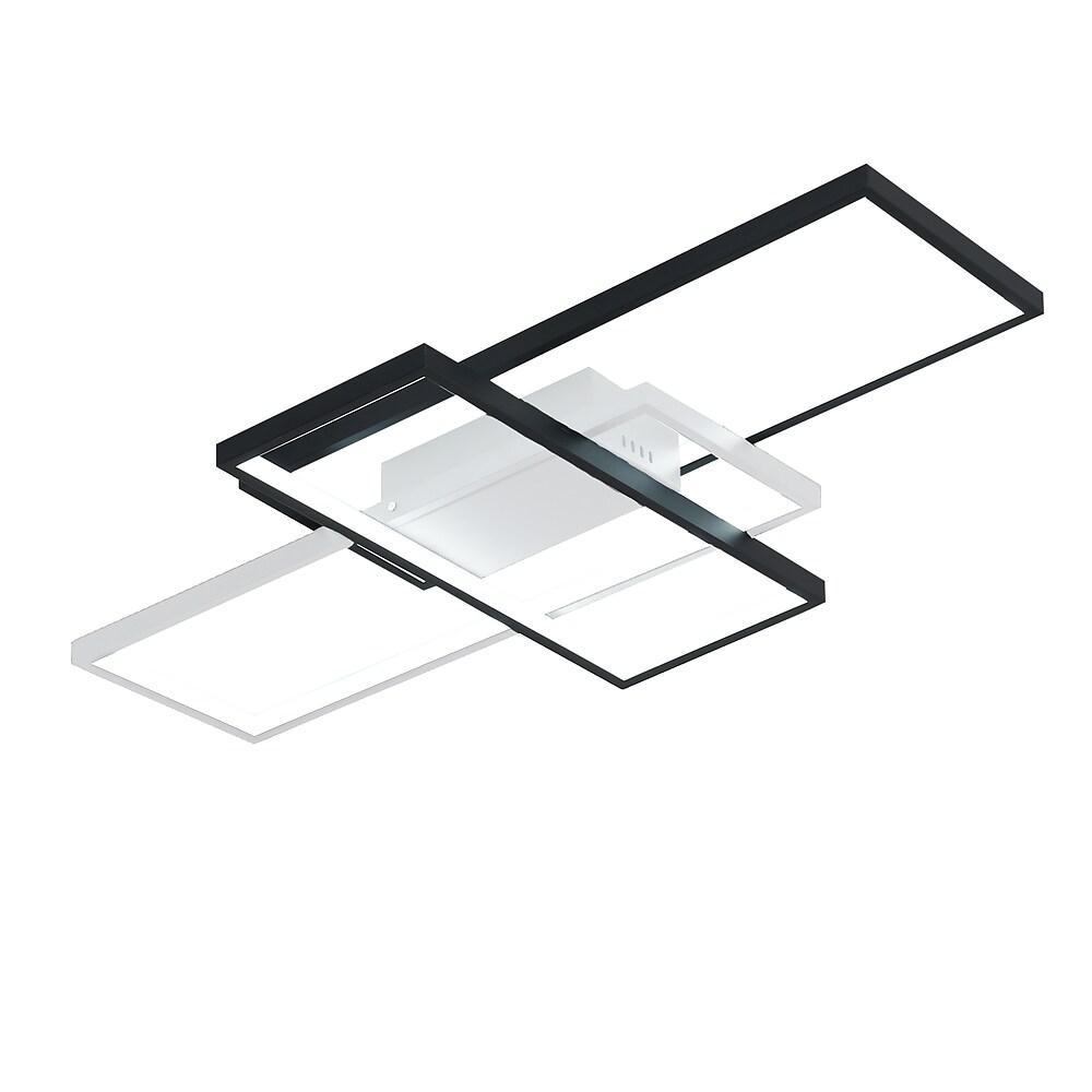 Multi Rectangle Large Flush Mount Ceiling Light with 3 Integrated Tiered Lights - Lamp Outdoor