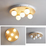 Nordic 5-Light Round Plane Bubble Flush Mount Ceiling Lighting - Lamp Outdoor