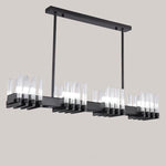 Creative Linear Electroplated Metal Glass LED Modern Chandeliers Pendant Light - Lamp Outdoor