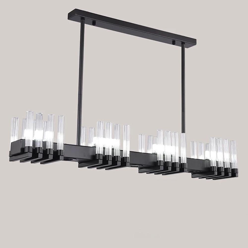 Creative Linear Electroplated Metal Glass LED Modern Chandeliers Pendant Light - Lamp Outdoor